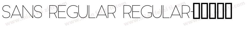 sans regular regular字体转换